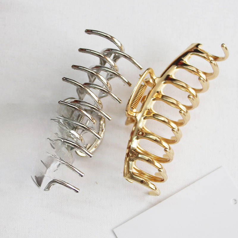 Wholesale 11cm Simple Large Shark Clip Metal Disc Hairpin Headwear Clip